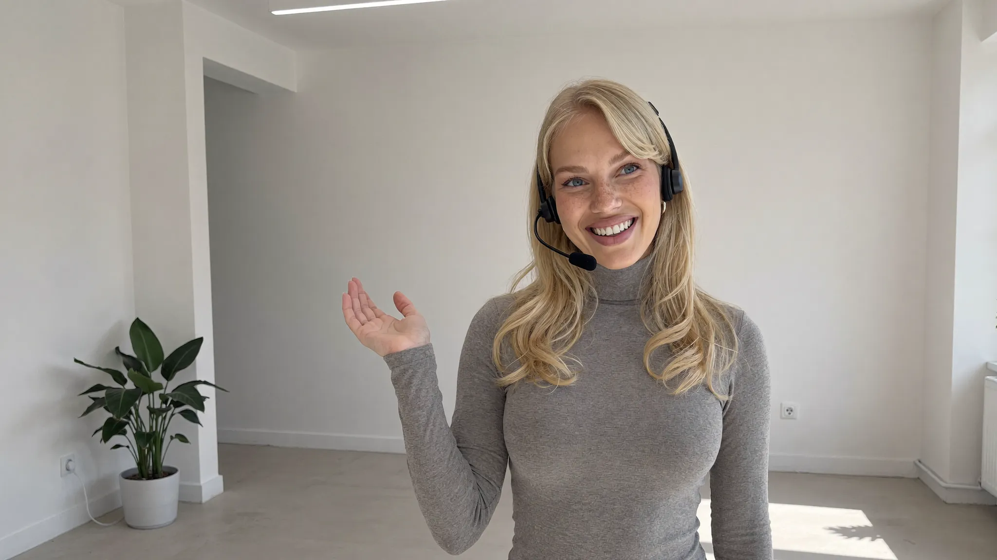 Laura im Gespräch, erklärt etwas